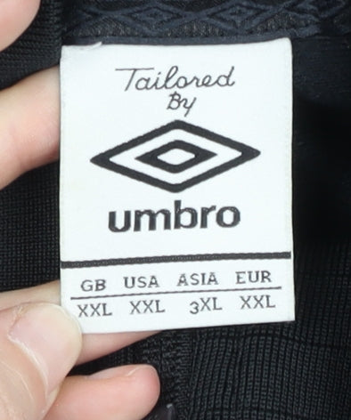 Umbro Men’s Black 2XL Track Jacket Full Zip Sportswear