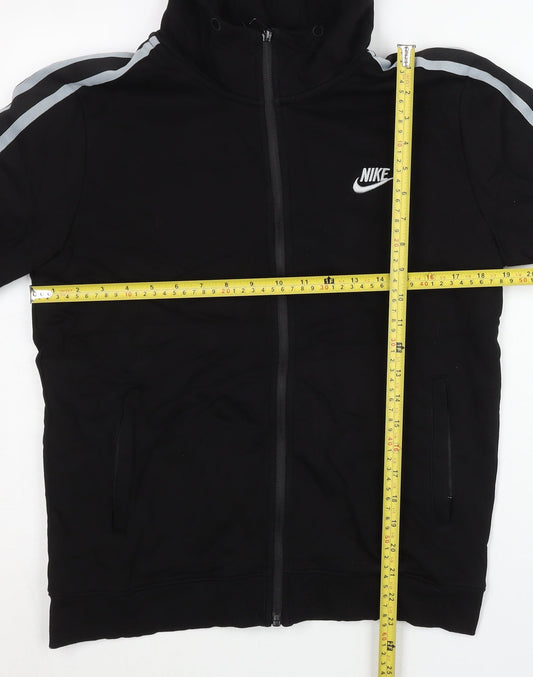 Nike Mens Black XS Full Zip Hoodie Sweatshirt Logo Sportswear