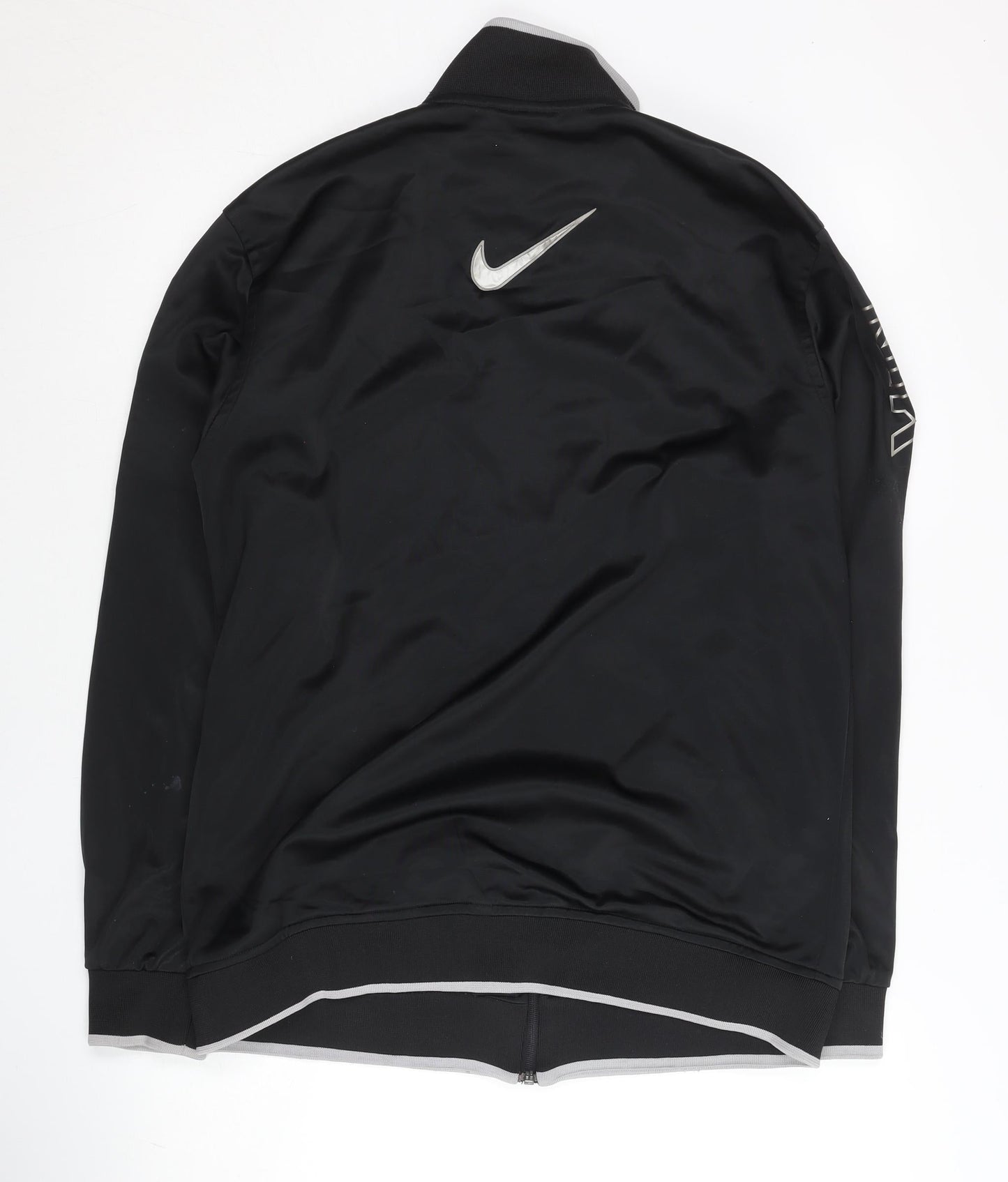 Nike Mens Black 2XL Track Jacket Full Zip Polyester Activewear
