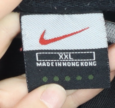 Nike Mens Black 2XL Track Jacket Full Zip Polyester Activewear