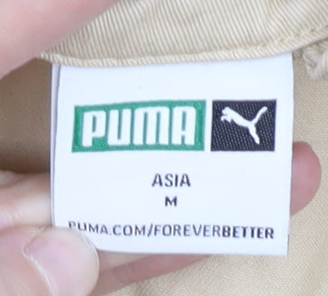 Puma Mens Beige Utility Jacket Size S Cotton Casual Sportswear