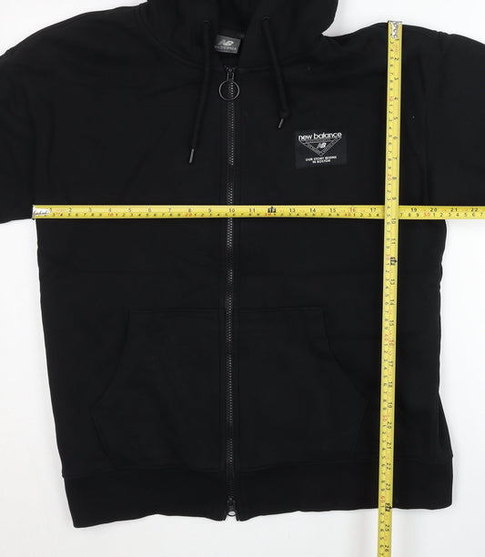 New Balance Men’s Black Full Zip Hoodie Size L Sportswear