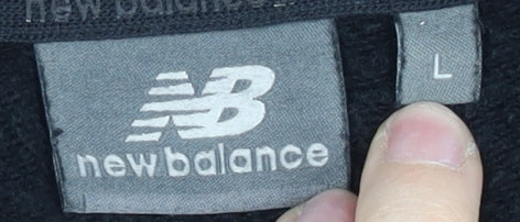 New Balance Men’s Black Full Zip Hoodie Size L Sportswear