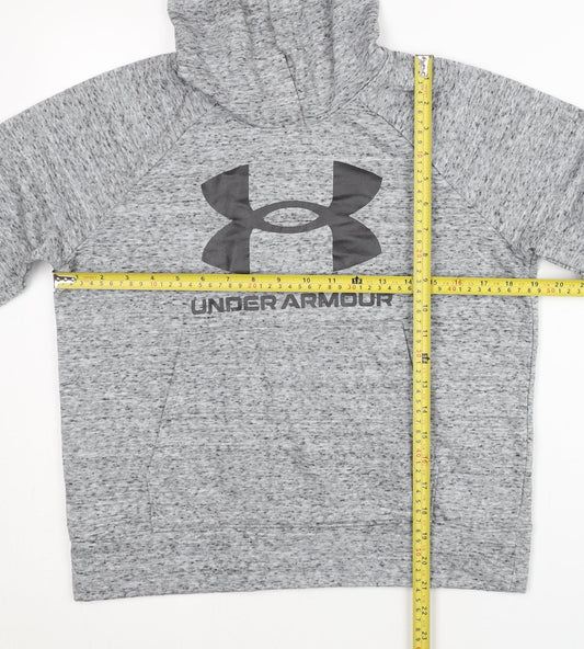 Under Armour Women’s Grey Pullover Hoodie Size L Logo Sportswear