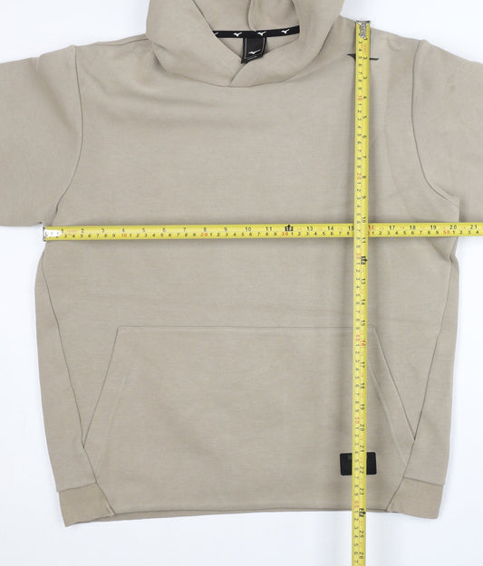 Mizuno Womens Beige Pullover Hoodie Size 12 Regular Fit
