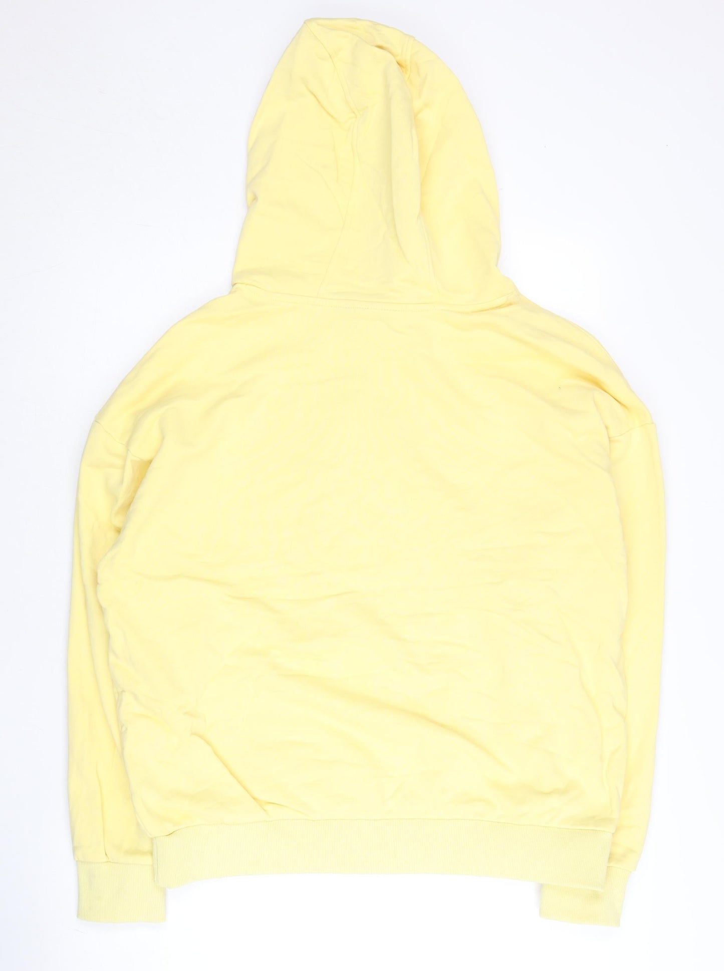 Fila Women’s Yellow Pullover Hoodie Sweatshirt Size M Cotton Logo