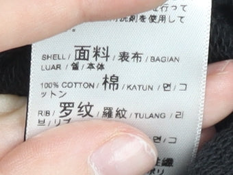 Puma Womens Black Cotton Sweatshirt M Pullover Crew Neck Logo