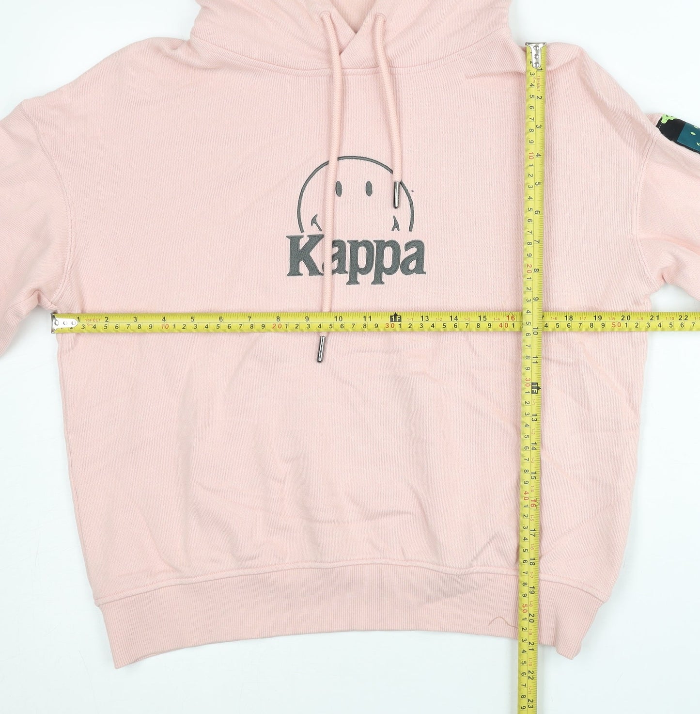 Kappa Smiley Women’s Pink Cotton Hoodie L Pullover Casual