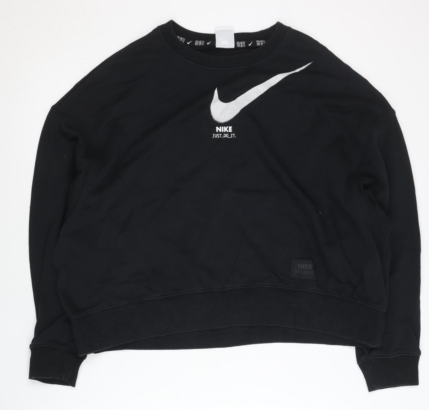 Nike Women’s Black Medium Pullover Sweatshirt Crew Neck Logo