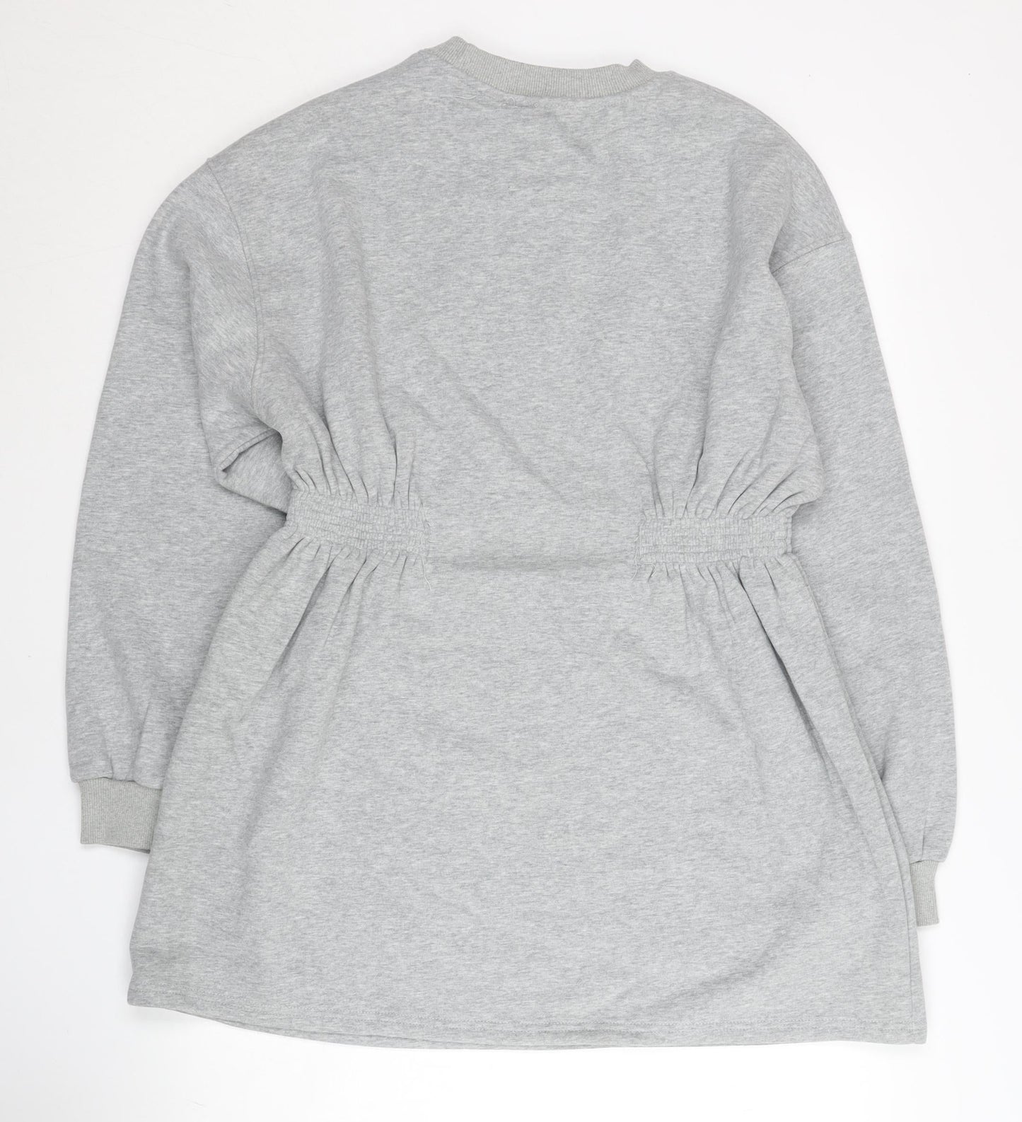 Champion Women’s Grey Tunic Sweatshirt Medium Logo Elastic Waist