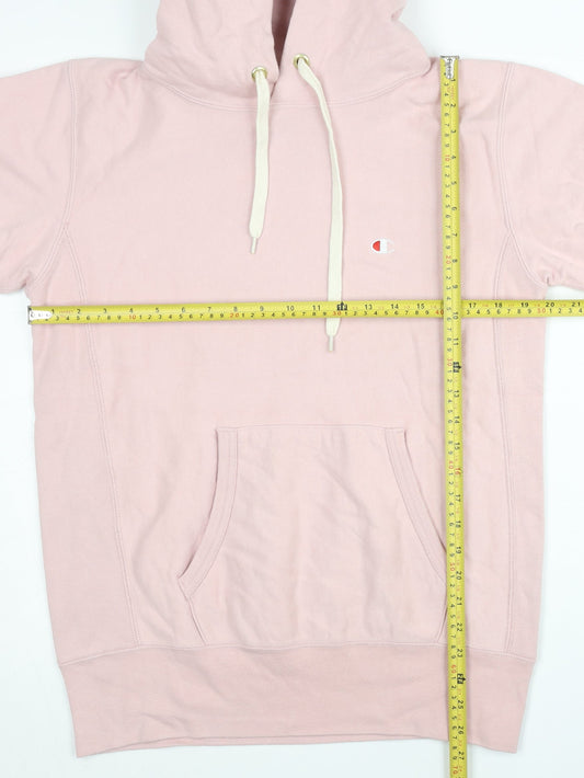 Champion Womens Pink Hoodie Large Reverse Weave Pullover Cotton