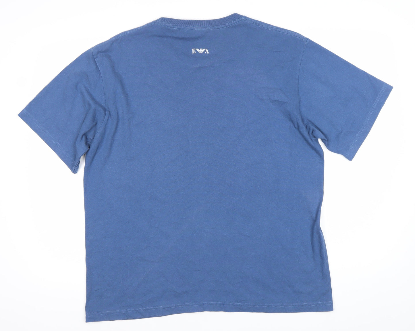 Armani Exchange Men's Blue XL Graphic Logo T-Shirt