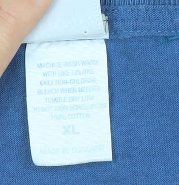 Armani Exchange Men's Blue XL Graphic Logo T-Shirt