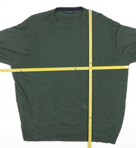 James Pringle Men’s Green 2XL Acrylic Crew Neck Pullover Jumper