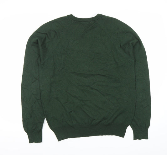 Won Hundred Mens Green Wool Blend Crew Neck Jumper Pullover S