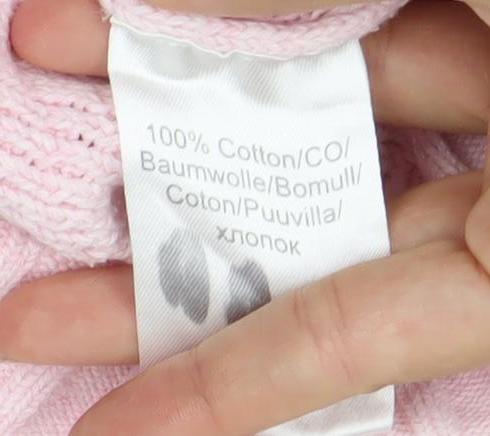 Marble Womens Pink Roll Neck Sleeveless Cable-Knit Jumper Size 14