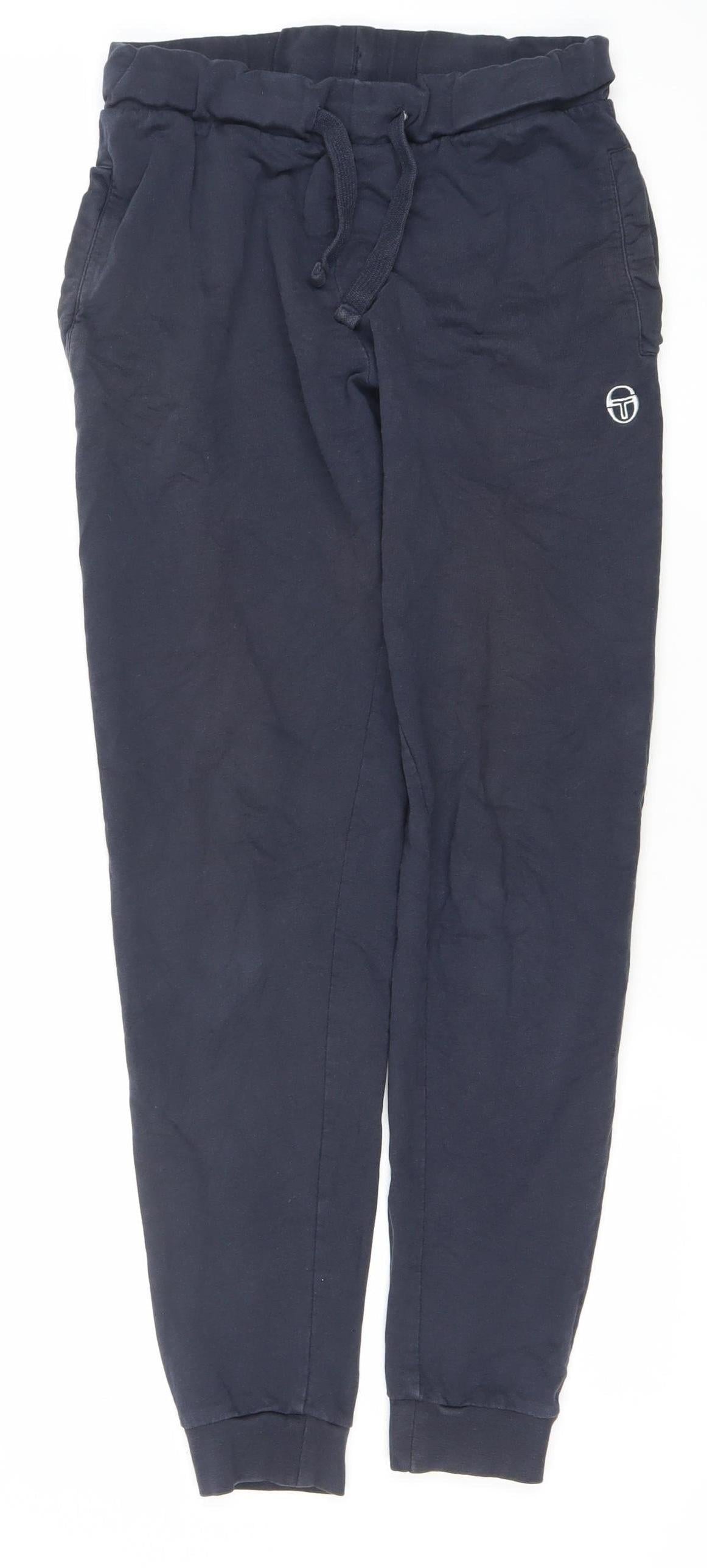 Sergio Tacchini Men’s Blue Cotton Jogger Sweatpants M Regular Fit