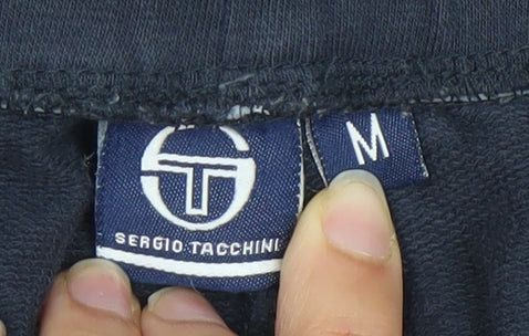 Sergio Tacchini Men’s Blue Cotton Jogger Sweatpants M Regular Fit