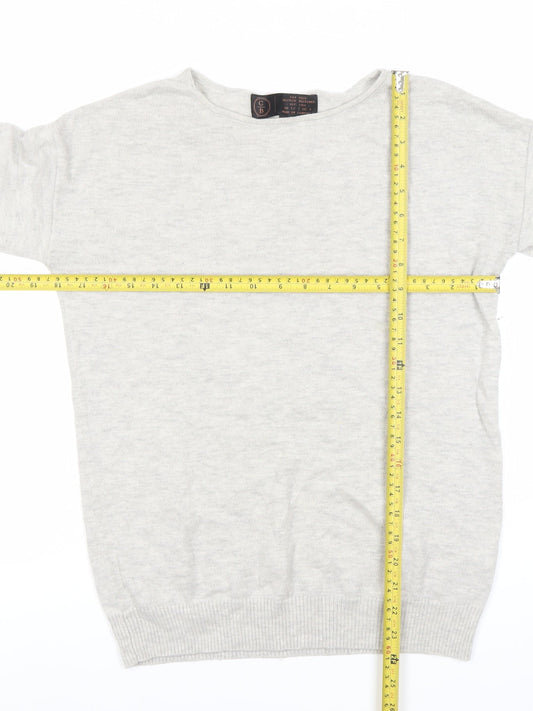 Fat Face Womens Grey Cotton Blend Pullover Jumper Size 12