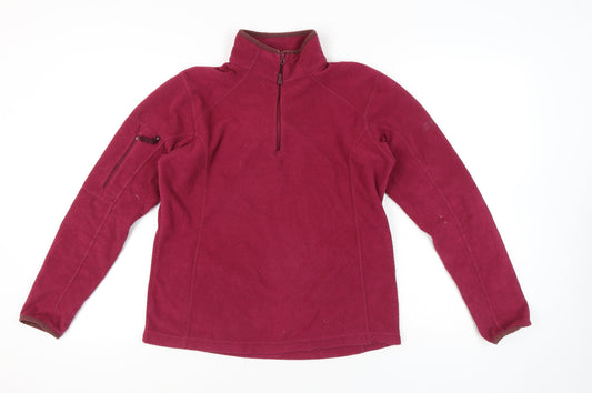 Berghaus Womens Red Fleece Sweatshirt Size 14 Outdoor Hiking
