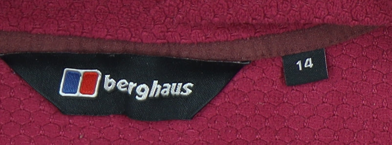 Berghaus Womens Red Fleece Sweatshirt Size 14 Outdoor Hiking