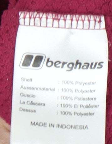 Berghaus Womens Red Fleece Sweatshirt Size 14 Outdoor Hiking