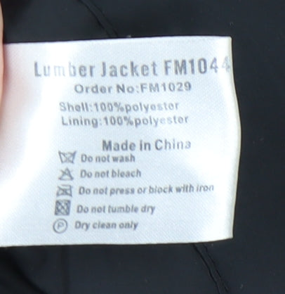 Fat Moose Men’s Black Bomber Jacket S Quilted Full Zip Outdoor