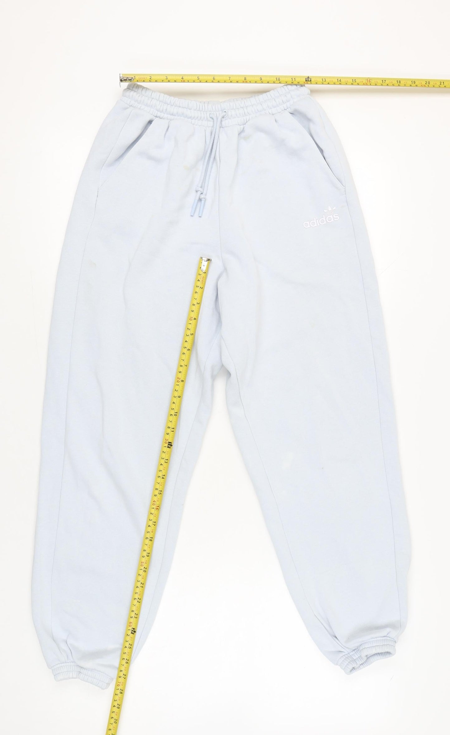 Adidas Womens Blue Sweatpants UK 6 Cotton Blend Joggers