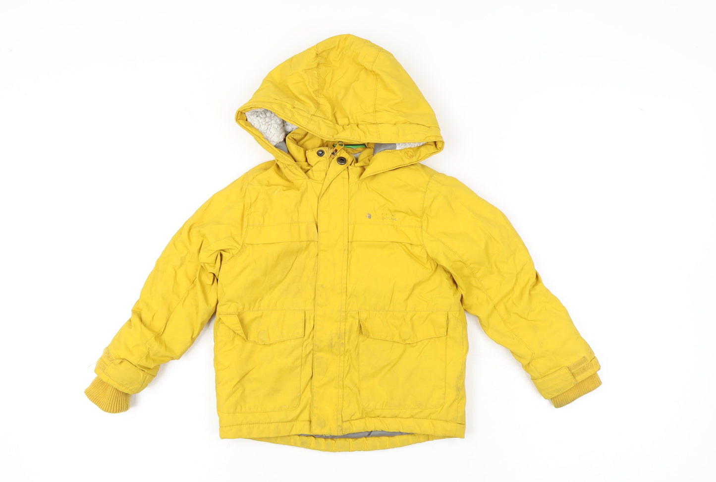 Mountain Warehouse Boys Yellow Parka Coat 3-4 Years Hooded Winter Jacket