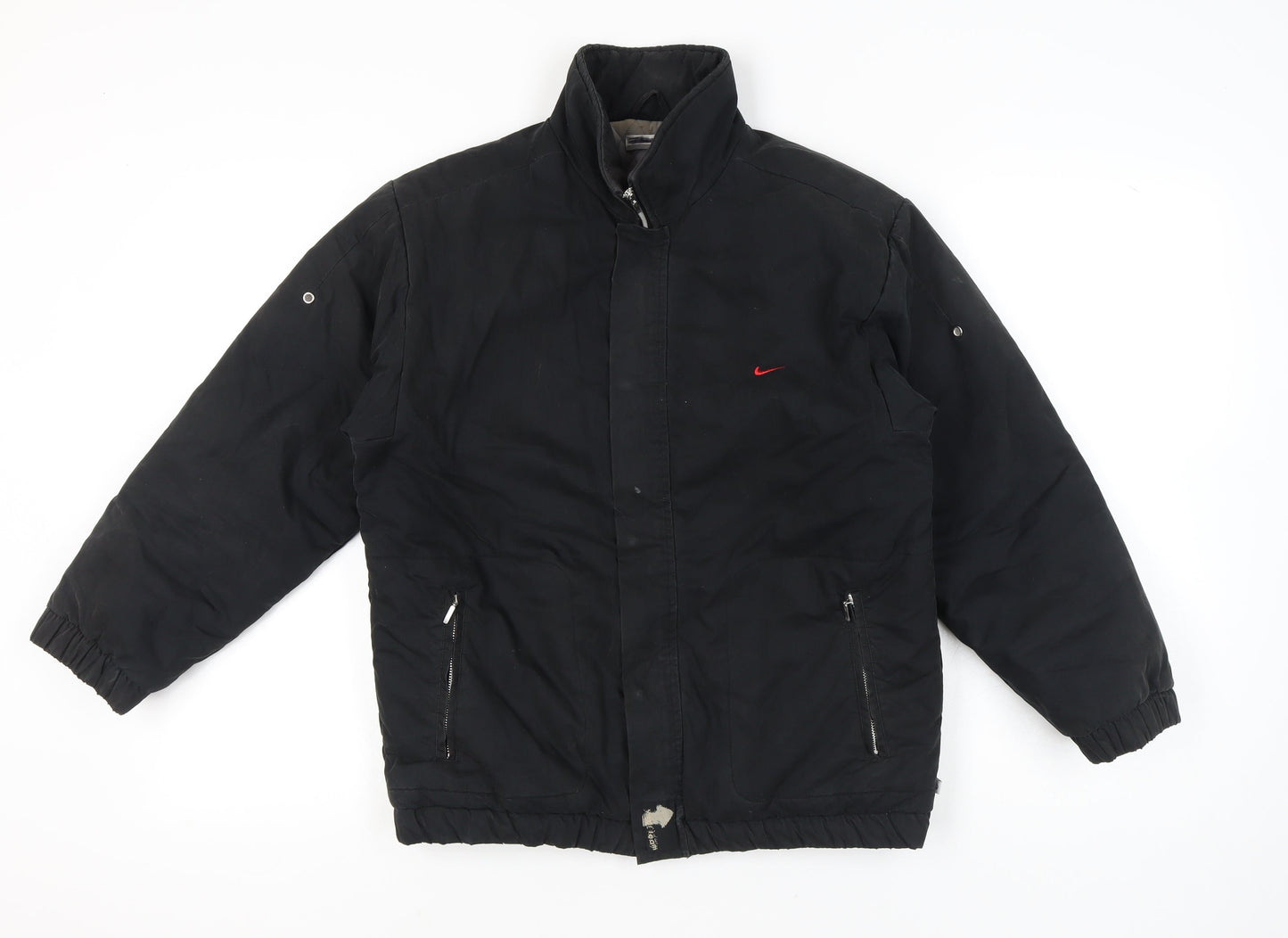 Nike Boys Black 12 Years Puffer Jacket Winter Coat Full Zip