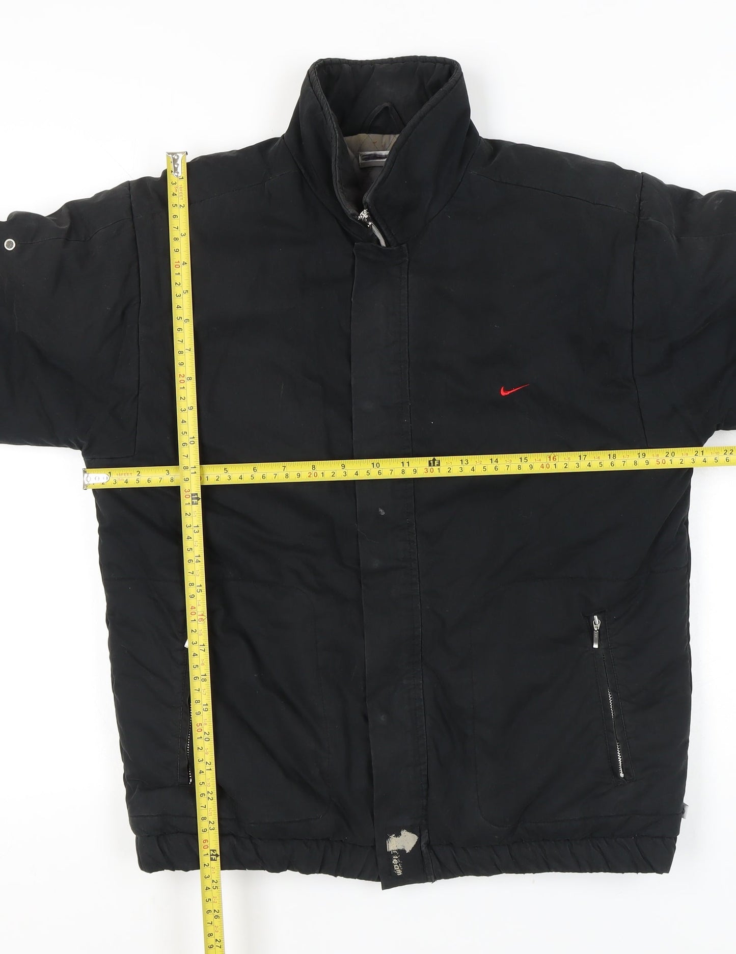 Nike Boys Black 12 Years Puffer Jacket Winter Coat Full Zip