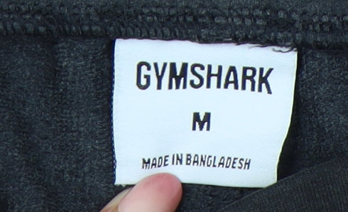 Gymshark Womens Black Joggers Size M Polyester Cotton Blend