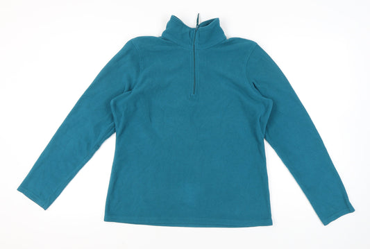 Mountain Warehouse Unisex Blue Fleece Sweatshirt L 1/2 Zip Pullover