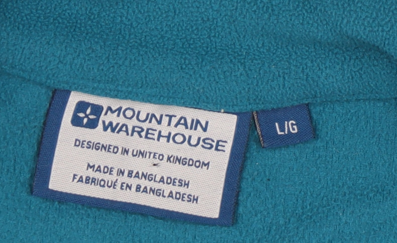 Mountain Warehouse Unisex Blue Fleece Sweatshirt L 1/2 Zip Pullover