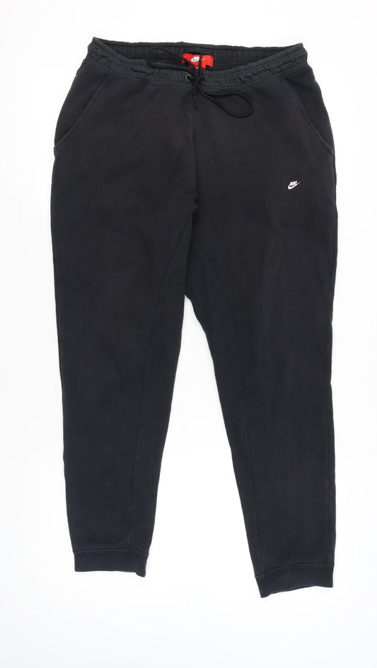 Nike Womens Black Jogger Trousers Size L Fleece Sportswear