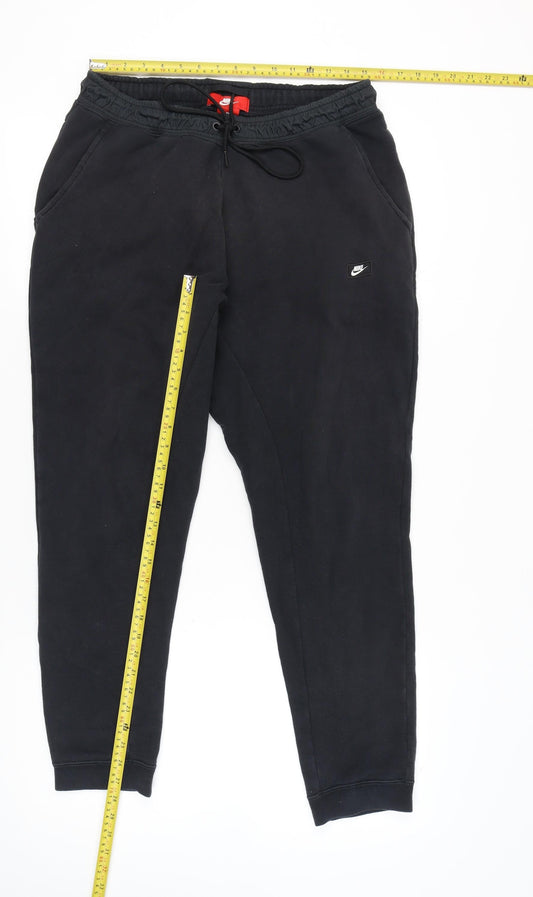 Nike Womens Black Jogger Trousers Size L Fleece Sportswear