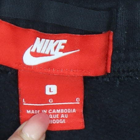 Nike Womens Black Jogger Trousers Size L Fleece Sportswear