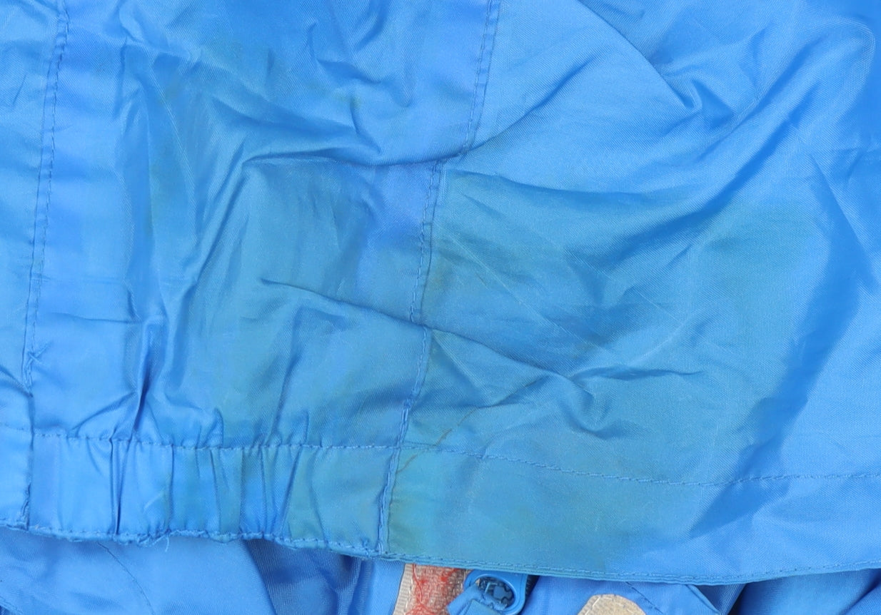 Trespass Boys Blue Waterproof Hooded Rain Coat Jacket 5-6 Years