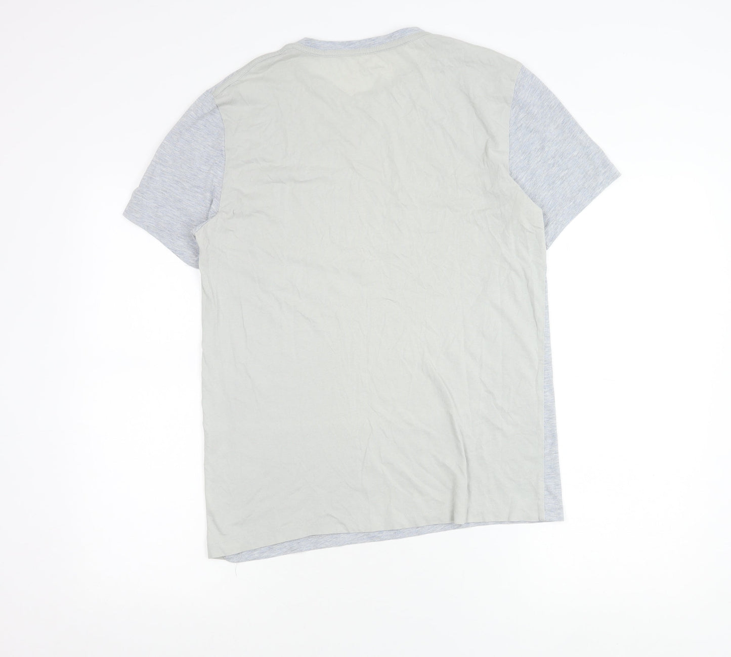 AllSaints Men’s Grey Cotton Crew Neck Short Sleeve T-Shirt Size M