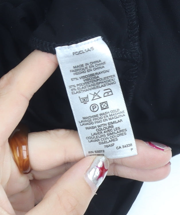 French Connection Womens Black Long Sleeve Cowl Neck Blouse M