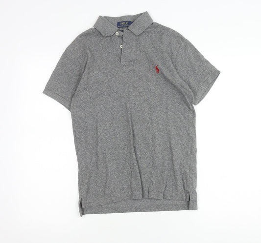 Polo Ralph Lauren Men’s Grey Slim Fit Cotton Polo Shirt S