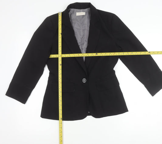 Lustre Women's Black Size 10 Tailored Blazer Jacket