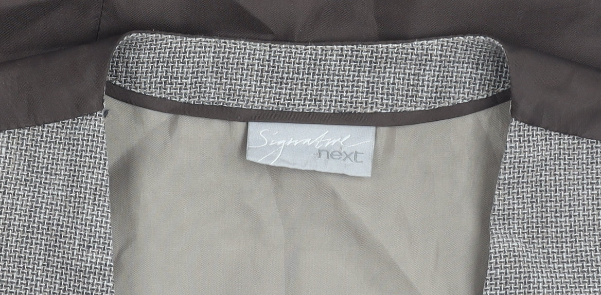 Additional view of Next boys’ grey check linen cotton waistcoat 5 years formal wedding