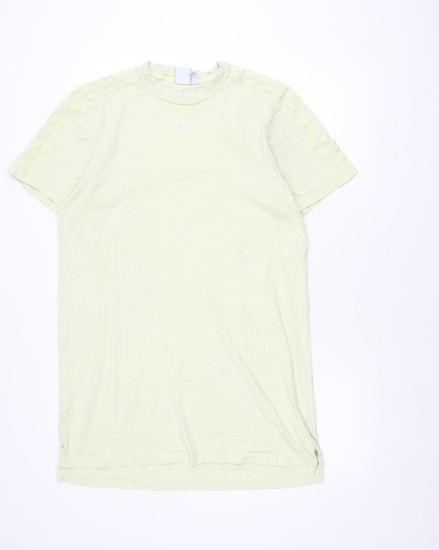 Adidas Womens Green T-Shirt Size 14 Short Sleeve Cotton Blend