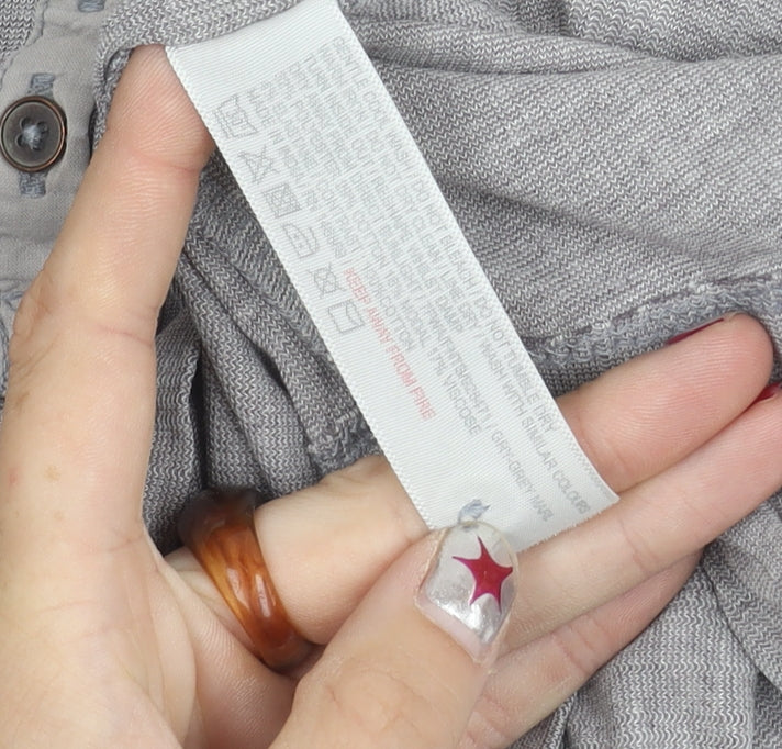 FatFace Womens Grey Tank Top UK 10 Sleeveless Scoop Neck Jersey