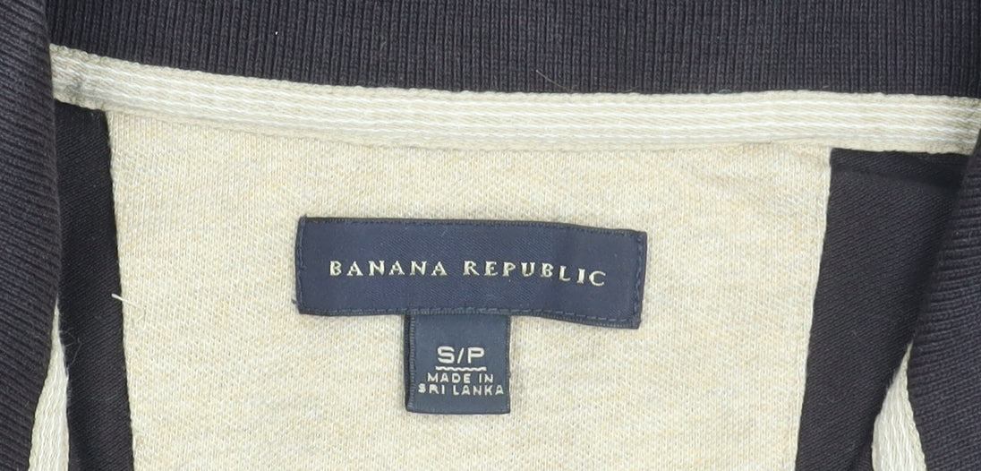 Banana Republic Men’s Black Polo Shirt Size S Short Sleeve Cotton Stretch
