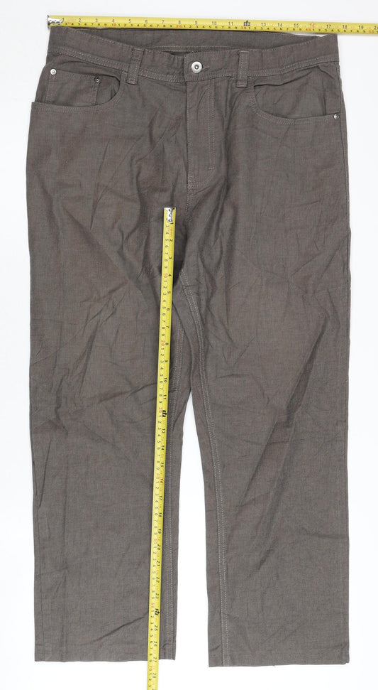 Cotton Traders Women Brown Chino Trousers Size 34 Stretch Comfort