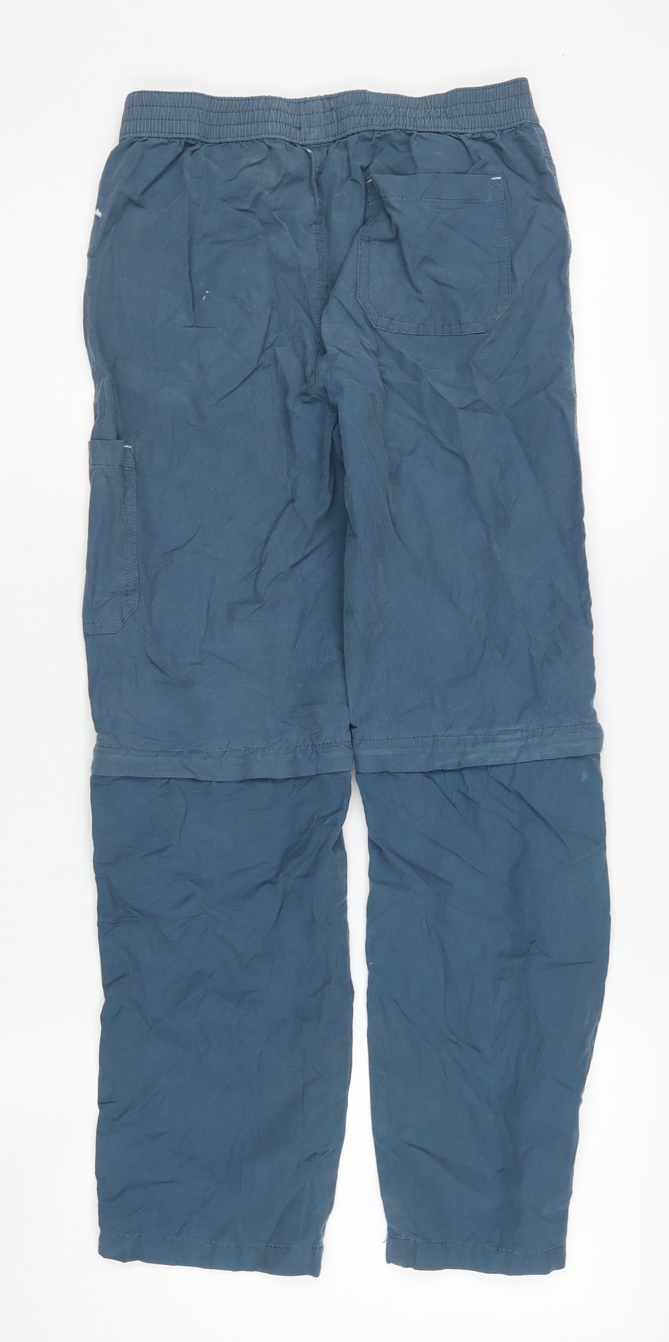 Mountain Warehouse Boys Blue 9-10 Yrs Convertible Hiking Trousers