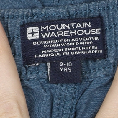 Mountain Warehouse Boys Blue 9-10 Yrs Convertible Hiking Trousers