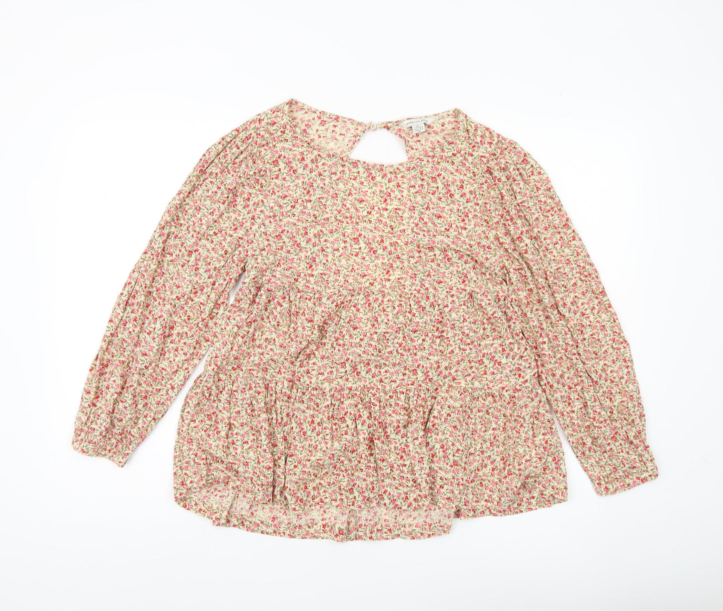 American Eagle Womens Multicoloured Floral Tunic Blouse XXS Viscose